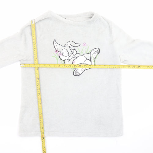 Disney Women’s Grey Thumper Fleece Pyjama Top Size 12-14