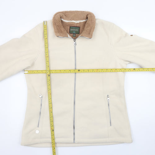 Regatta Women Beige Fleece Jacket Size 16 Full Zip Outdoor Warm