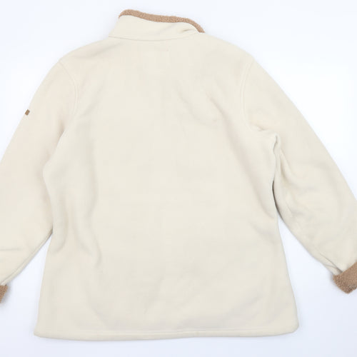 Regatta Women Beige Fleece Jacket Size 16 Full Zip Outdoor Warm