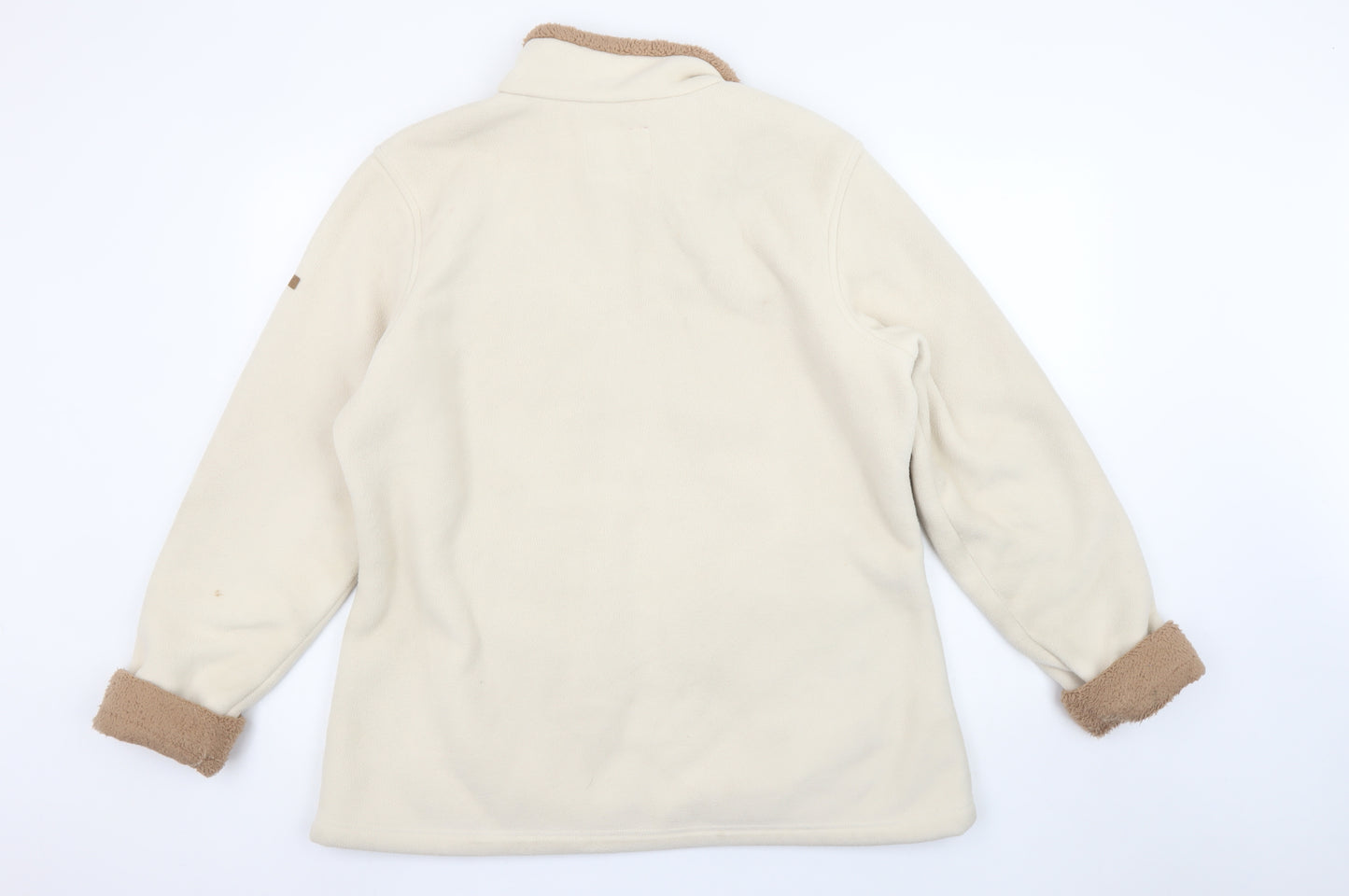 Regatta Women Beige Fleece Jacket Size 16 Full Zip Outdoor Warm