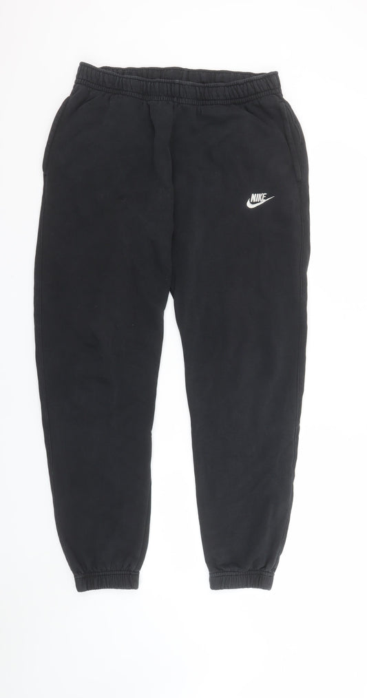 Nike Men's Black Jogger Trousers M Regular Fit Fleece Comfort