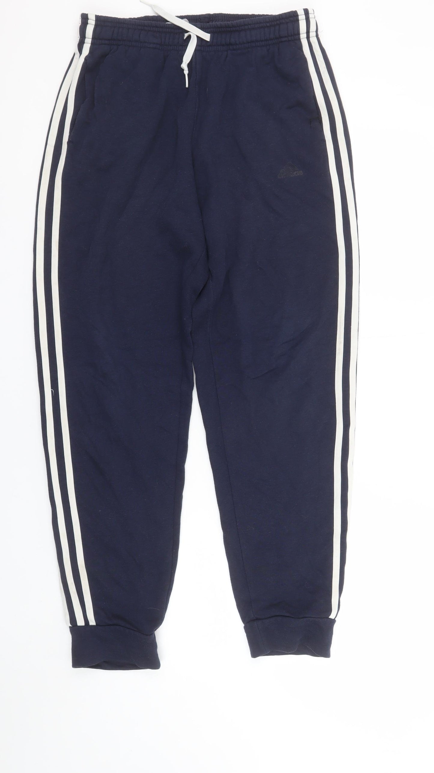 Adidas Boys Blue Jogger Trousers 13-14 Years Elastic Waist Sweatpants