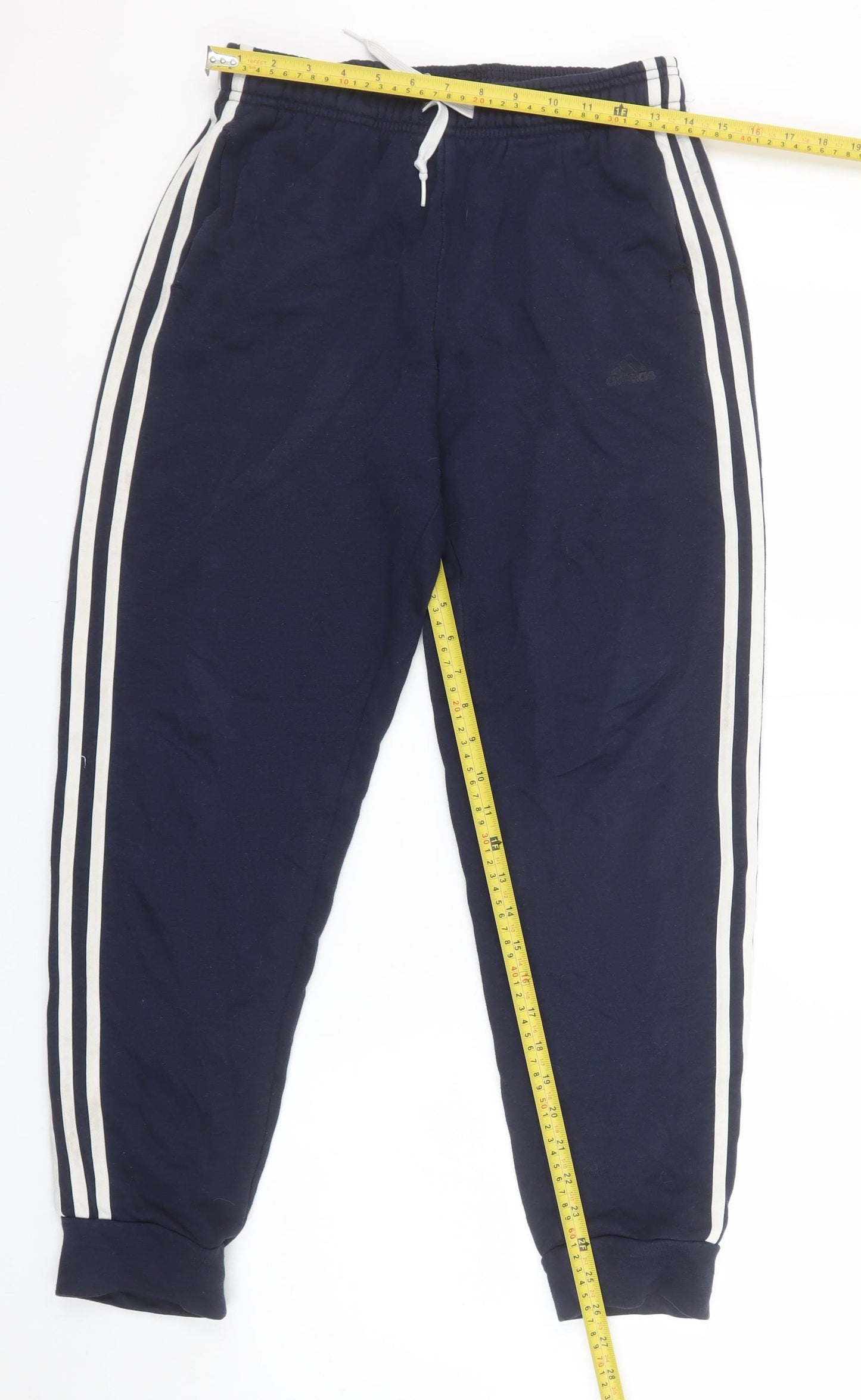 Adidas Boys Blue Jogger Trousers 13-14 Years Elastic Waist Sweatpants