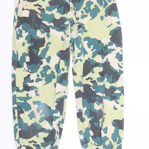 Reclaimed Vintage Women's Green Camouflage Cargo Trousers UK 8
