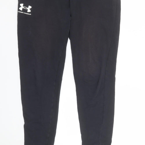 Under Armour Women Black Large Jogger Sweatpants Cotton Blend