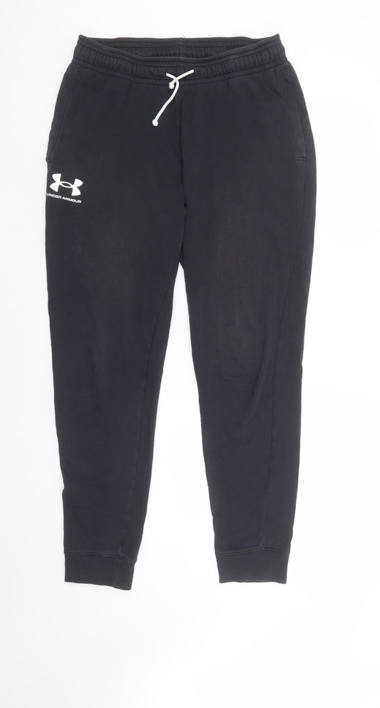 Under Armour Women Black Large Jogger Sweatpants Cotton Blend