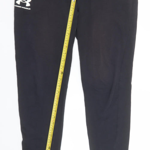 Under Armour Women Black Large Jogger Sweatpants Cotton Blend