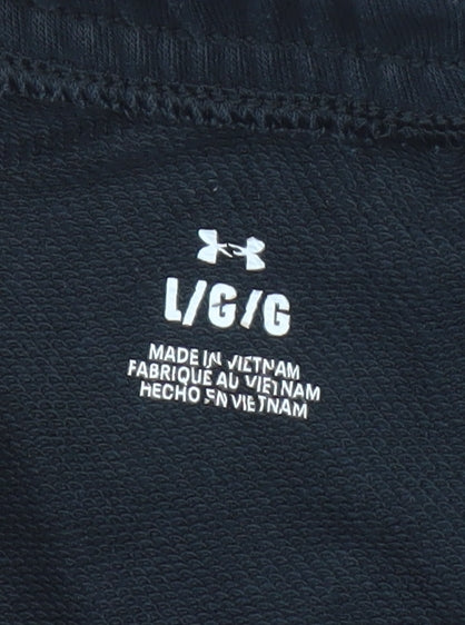 Under Armour Women Black Large Jogger Sweatpants Cotton Blend