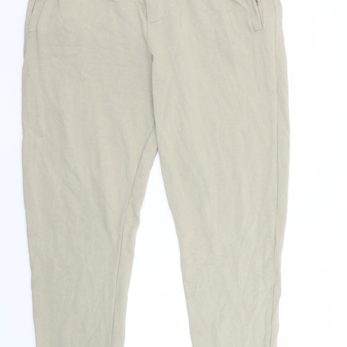 Mr P. Mens Beige Cotton Jogger Trousers 2XL Regular Fit