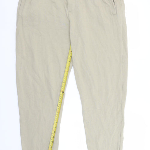 Mr P. Mens Beige Cotton Jogger Trousers 2XL Regular Fit