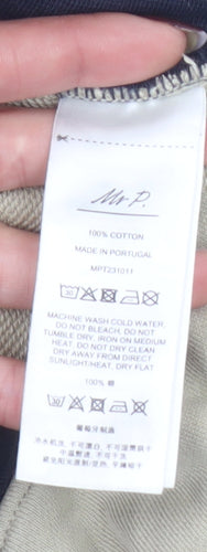 Mr P. Mens Beige Cotton Jogger Trousers 2XL Regular Fit