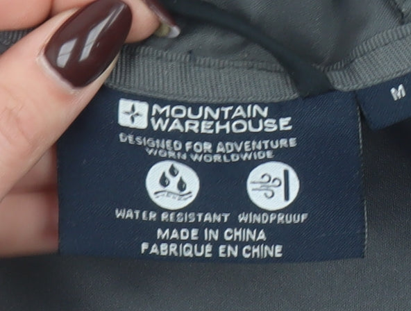 Mountain Warehouse Men's Black Softshell Hooded Jacket M Windproof Water Resistant