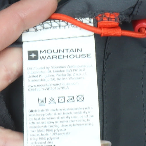 Mountain Warehouse Men's Black Softshell Hooded Jacket M Windproof Water Resistant