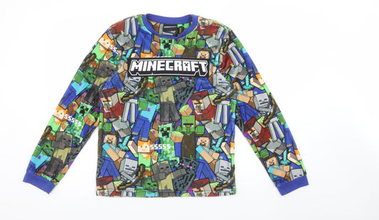 George Boys Multicoloured Minecraft Fleece Pyjama Top 13-14 Years