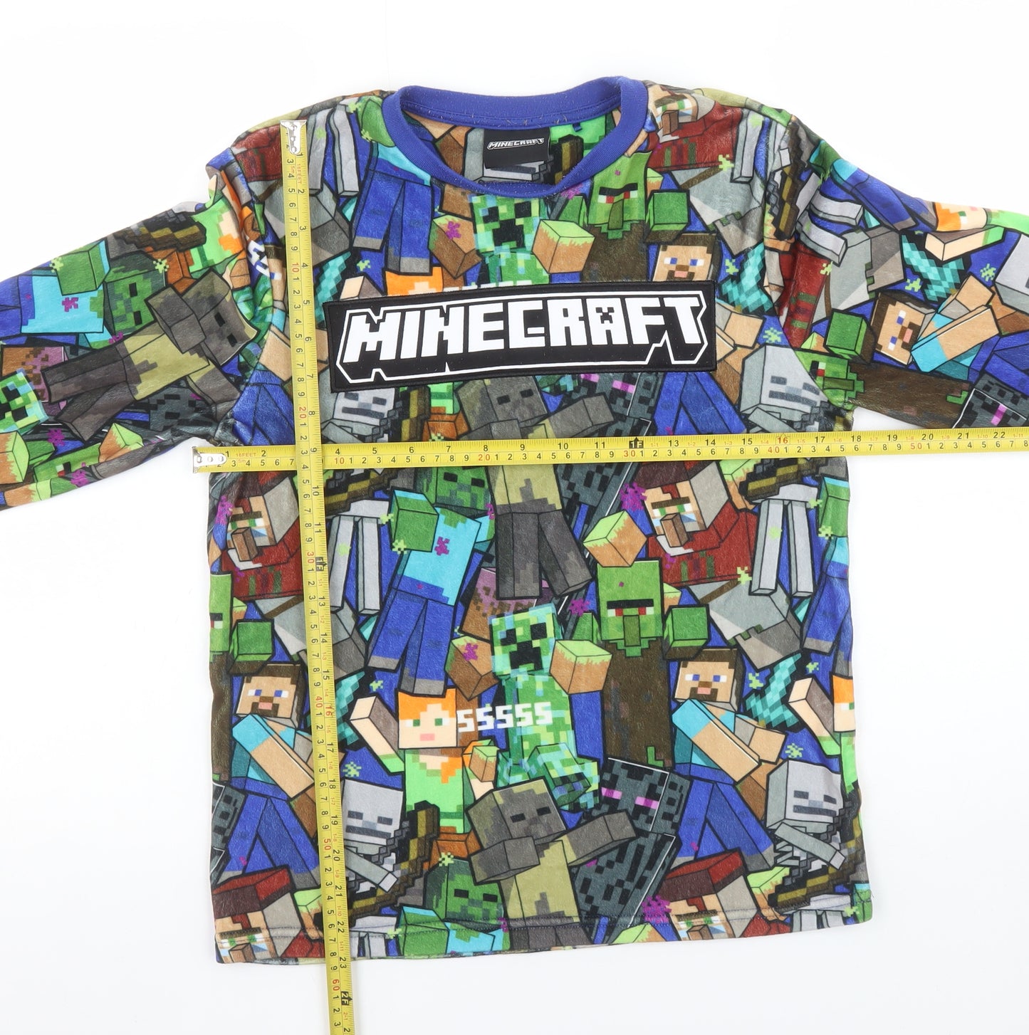 George Boys Multicoloured Minecraft Fleece Pyjama Top 13-14 Years