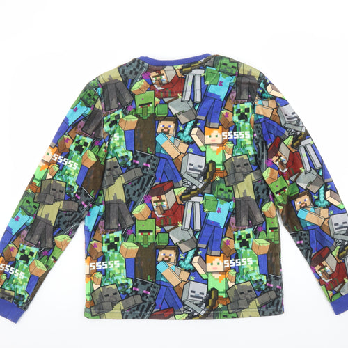 George Boys Multicoloured Minecraft Fleece Pyjama Top 13-14 Years