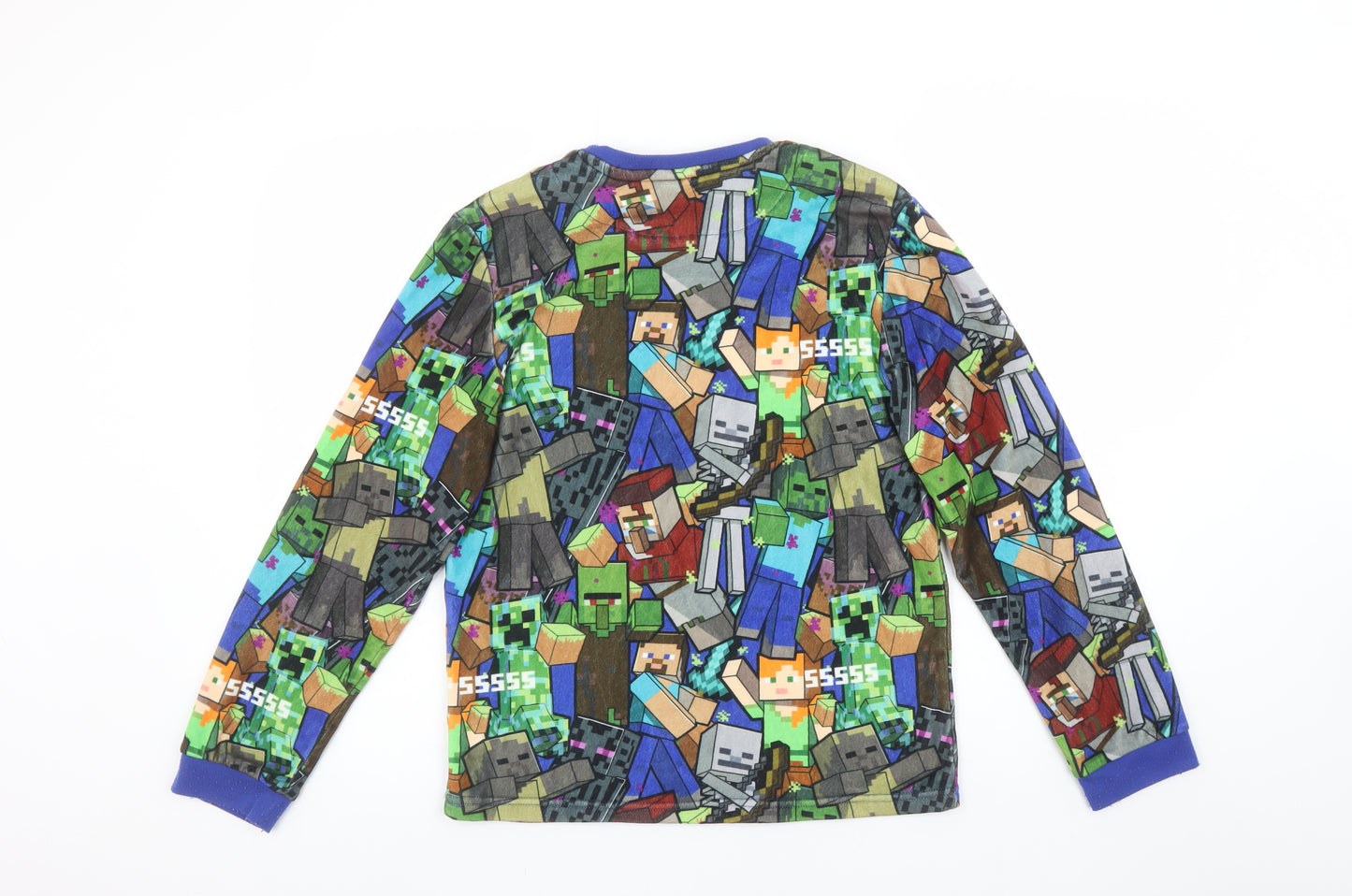 George Boys Multicoloured Minecraft Fleece Pyjama Top 13-14 Years