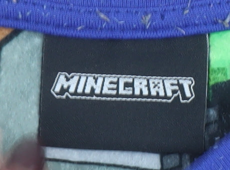 George Boys Multicoloured Minecraft Fleece Pyjama Top 13-14 Years