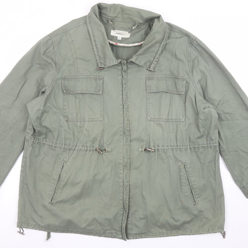 Hawke & Co Womens Green Cotton Military Jacket Size XL