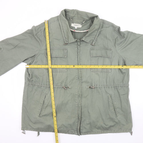 Hawke & Co Womens Green Cotton Military Jacket Size XL