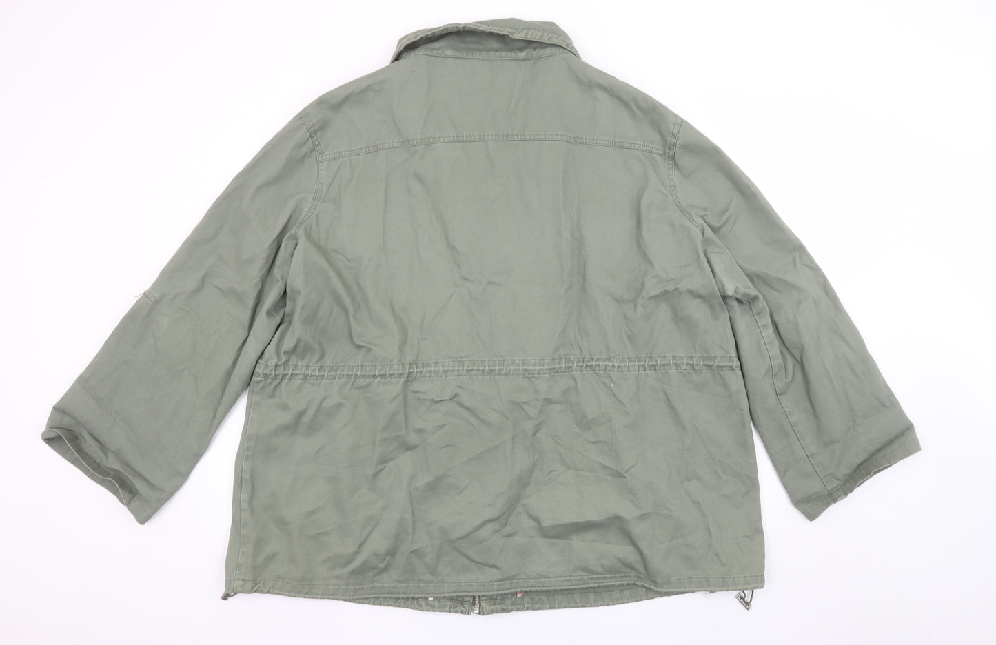 Hawke & Co Womens Green Cotton Military Jacket Size XL