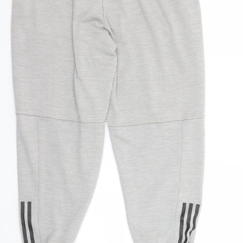 Adidas Boys Grey XL Jogger Sweatpants Elastic Waist Activewear Trousers
