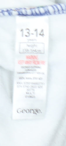 George Boys Minecraft Fleece Pyjama Pants Multicoloured 13-14 Years