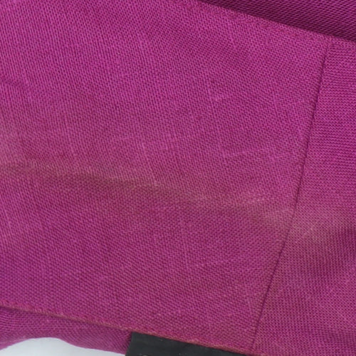 Sag Harbor Women’s Purple Linen Blazer Size 10 Single Breasted 3/4 Sleeve