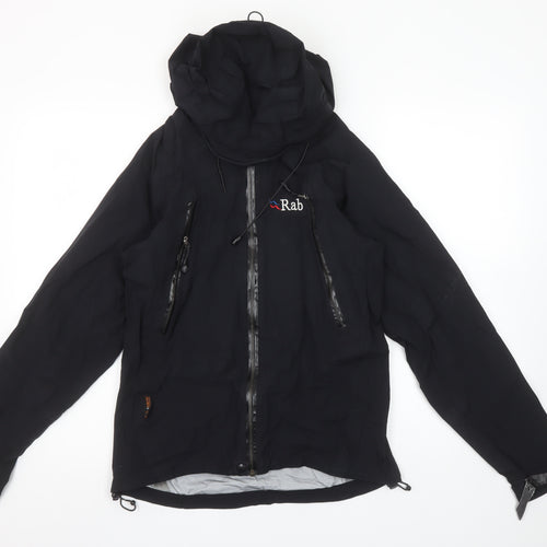 Rab Womens Black Waterproof Hooded Neutrino Jacket UK 10