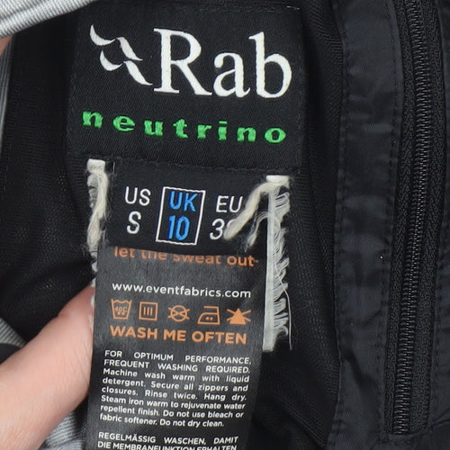 Rab Womens Black Waterproof Hooded Neutrino Jacket UK 10