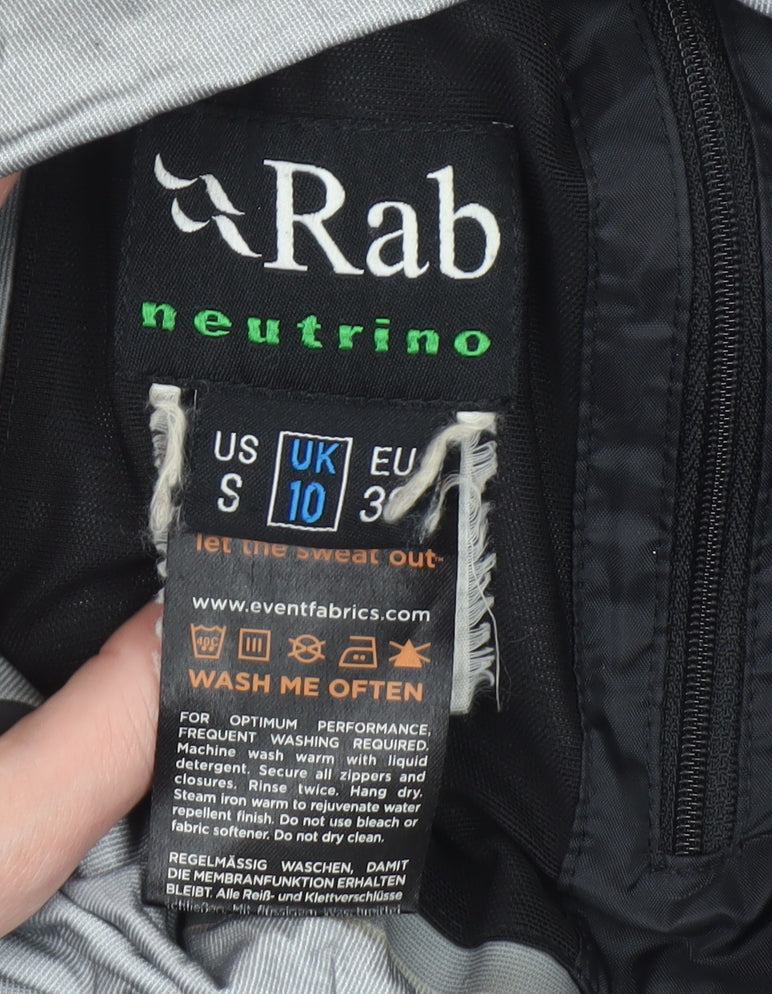 Rab Womens Black Waterproof Hooded Neutrino Jacket UK 10