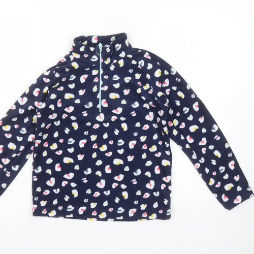 Mountain Warehouse Girls Blue Fleece 1/4 Zip Pullover Sweatshirt 8-10 Years