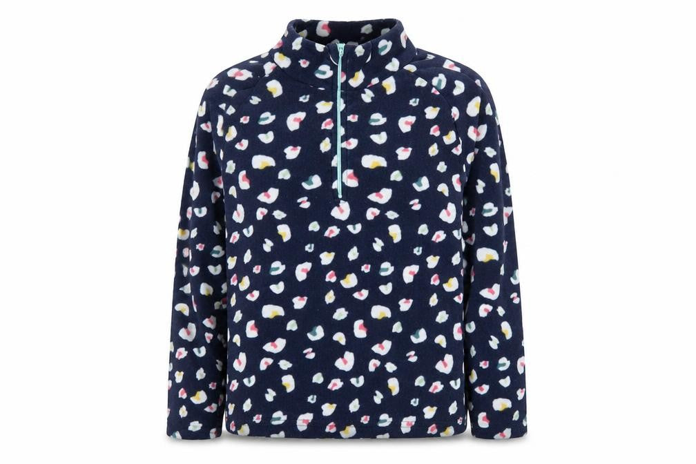 Mountain Warehouse Girls Blue Fleece 1/4 Zip Pullover Sweatshirt 8-10 Years