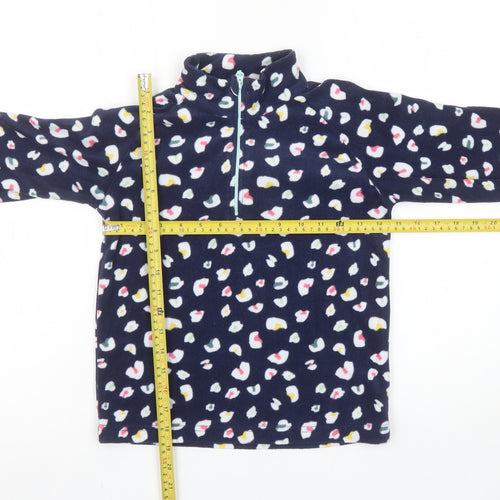 Mountain Warehouse Girls Blue Fleece 1/4 Zip Pullover Sweatshirt 8-10 Years