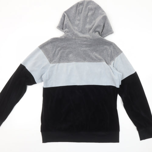 Fila Women’s Grey Black Colourblock Full Zip Hoodie Size M