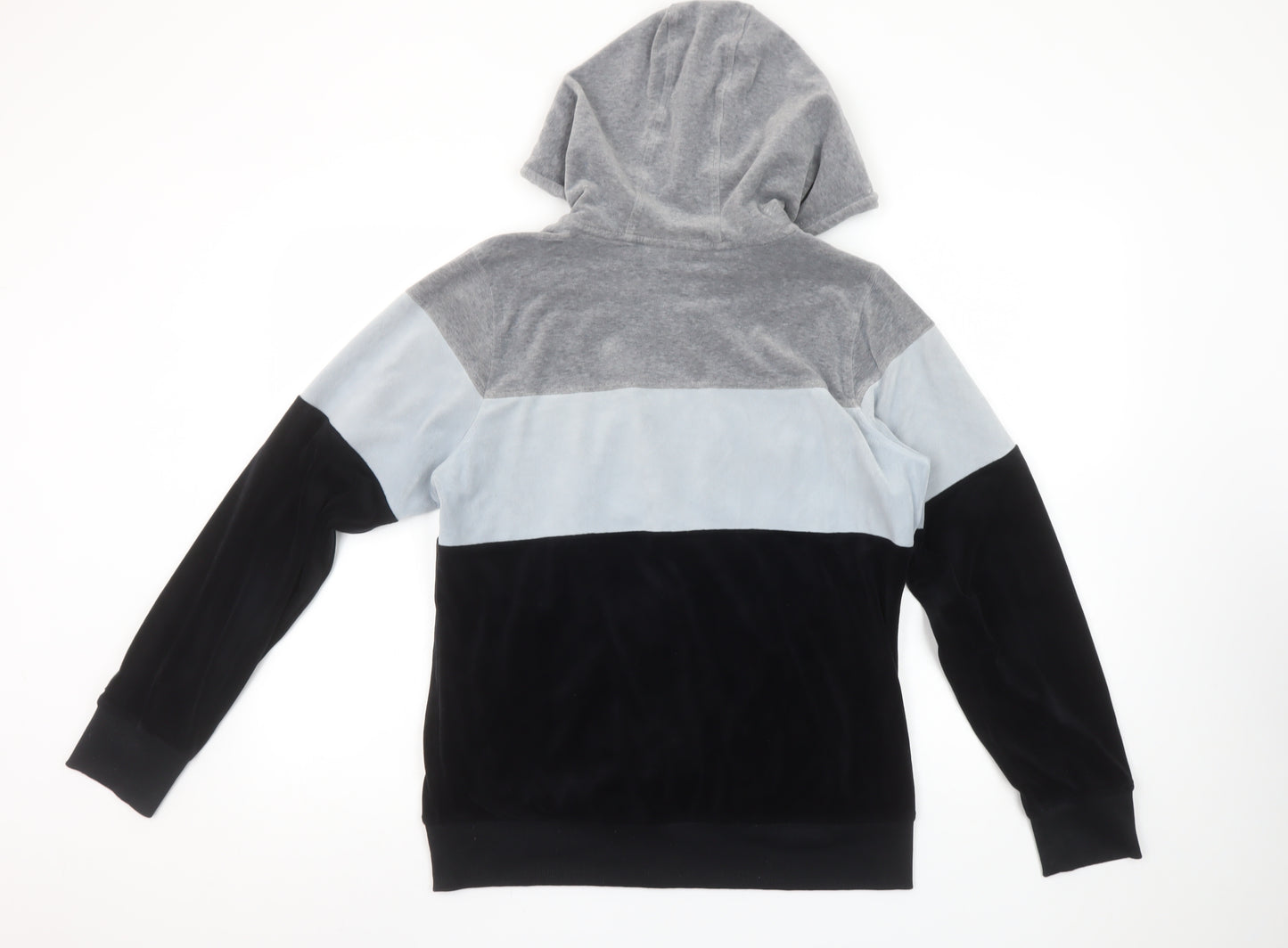 Fila Women’s Grey Black Colourblock Full Zip Hoodie Size M