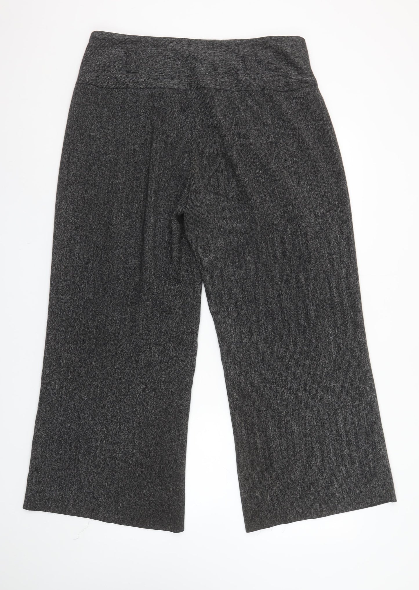 Dorothy Perkins Women’s Grey Herringbone Wide-Leg Trousers Size 14