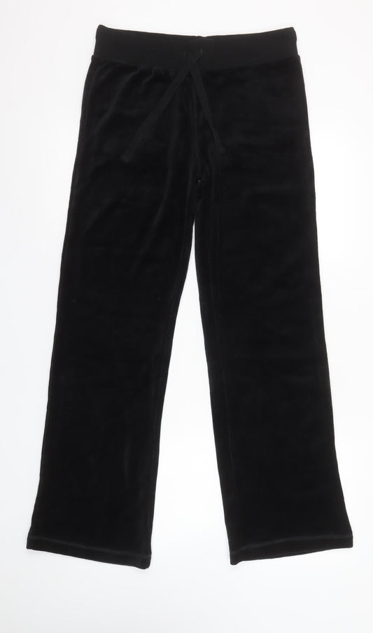 Urban Diva Women's Black Velour Sweatpants M Comfort Lounge Trousers
