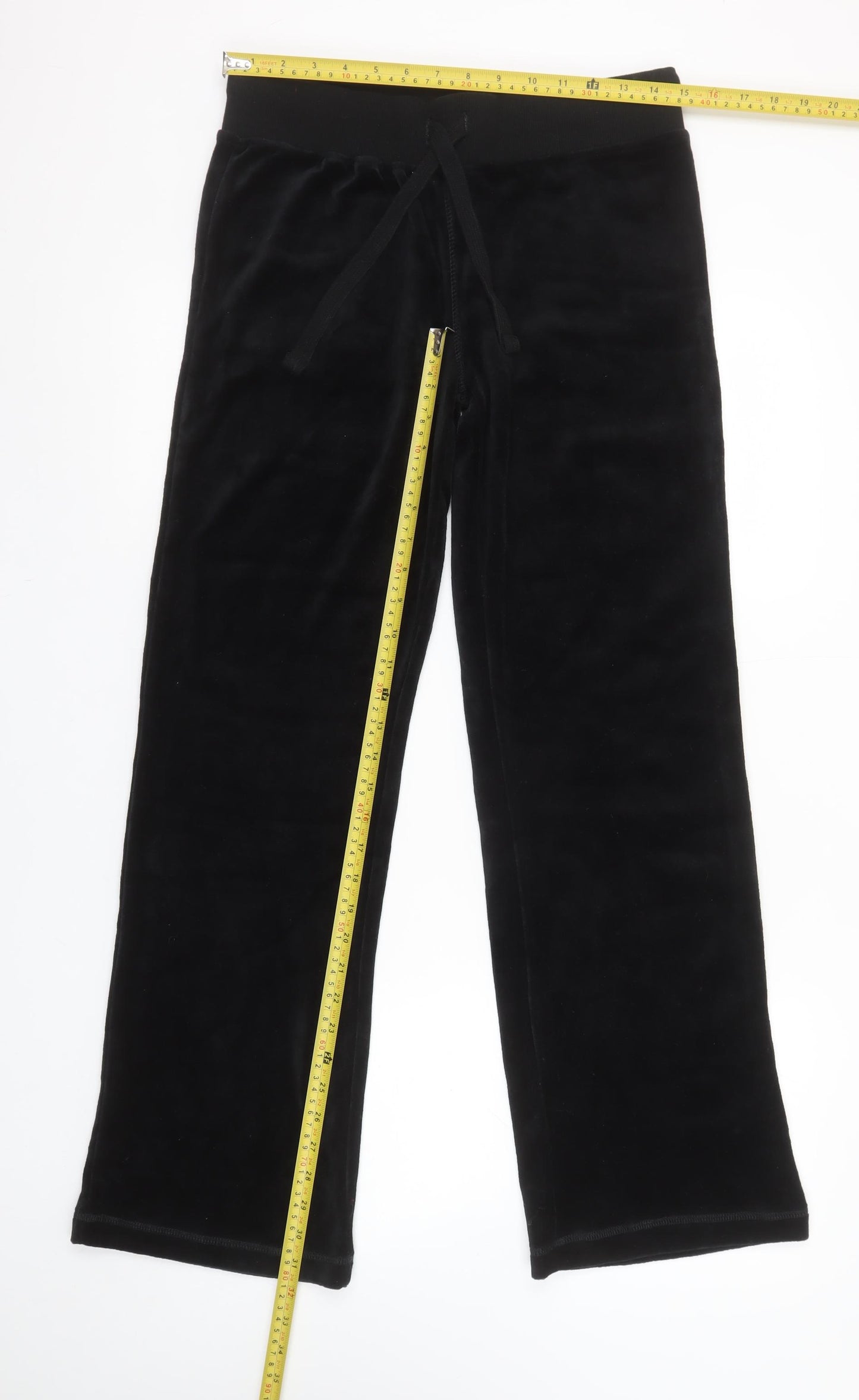 Urban Diva Women's Black Velour Sweatpants M Comfort Lounge Trousers