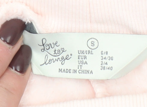 Love to Lounge Women Pink Fleece Pyjama Pants Size S Winter Loungewear