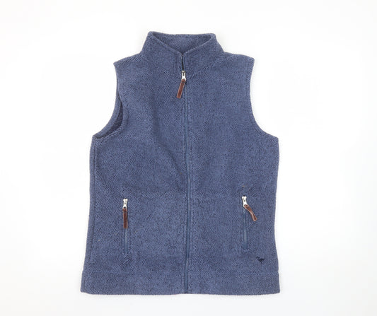 Country Rose Women's Blue Fleece Waistcoat Bodywarmer Size S