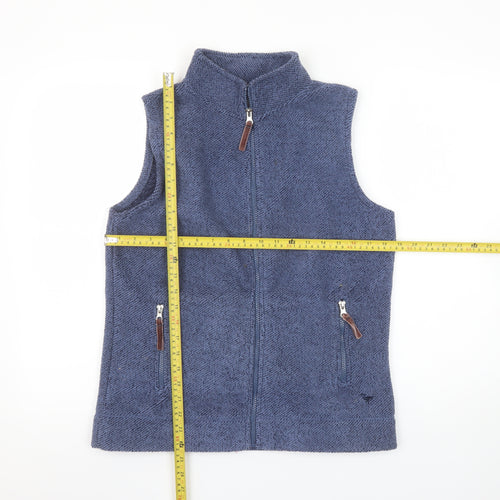 Country Rose Women's Blue Fleece Waistcoat Bodywarmer Size S