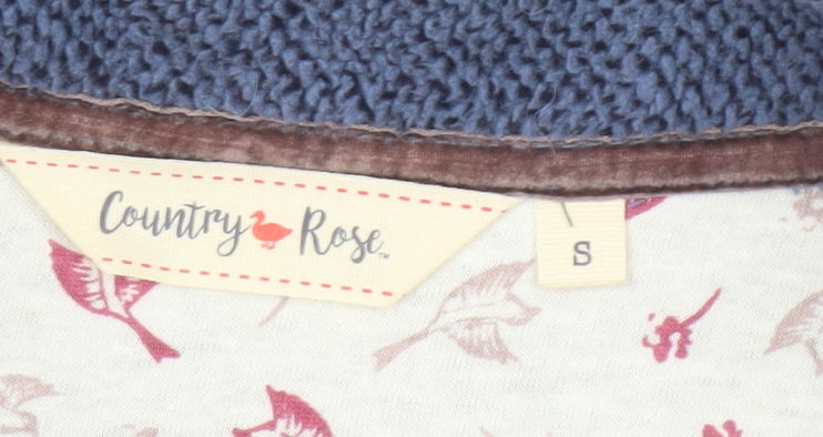 Country Rose Women's Blue Fleece Waistcoat Bodywarmer Size S