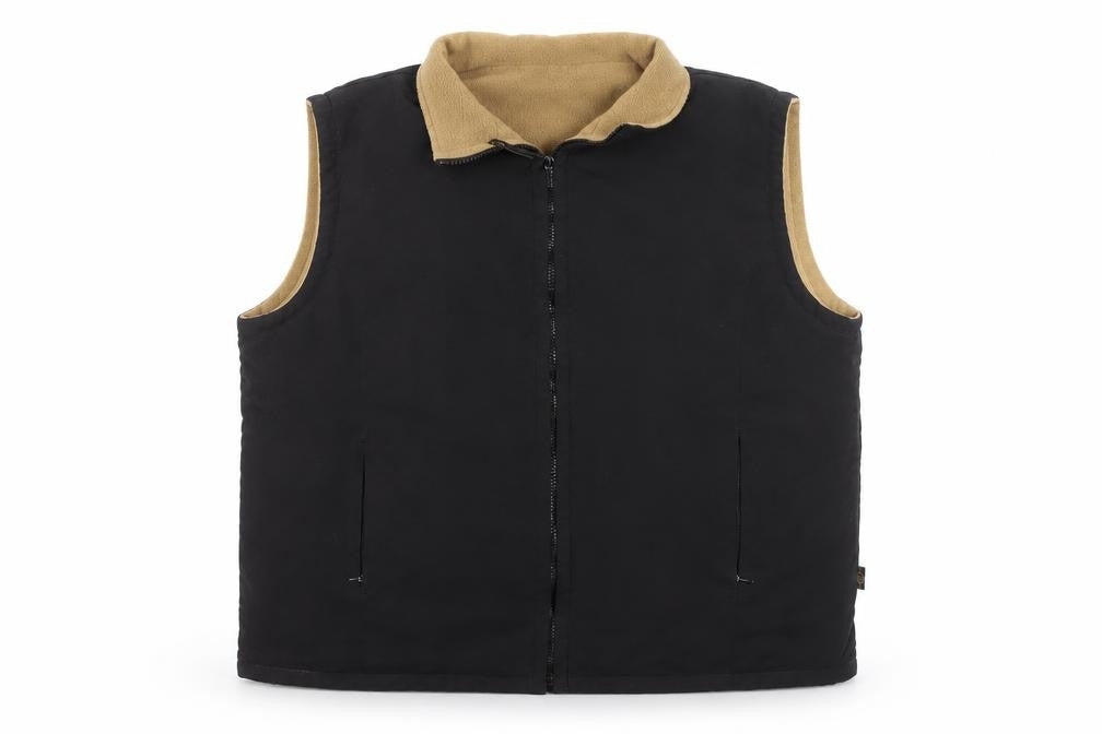 Bonmarché Women's Black Fleece Lined Zip Waistcoat Size L