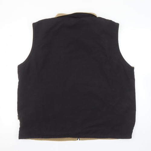 Bonmarché Women's Black Fleece Lined Zip Waistcoat Size L