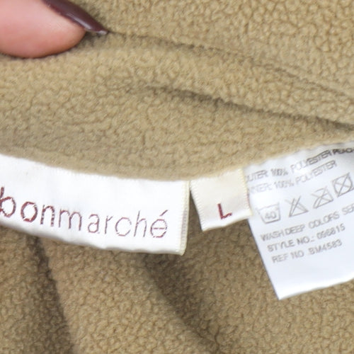 Bonmarché Women's Black Fleece Lined Zip Waistcoat Size L