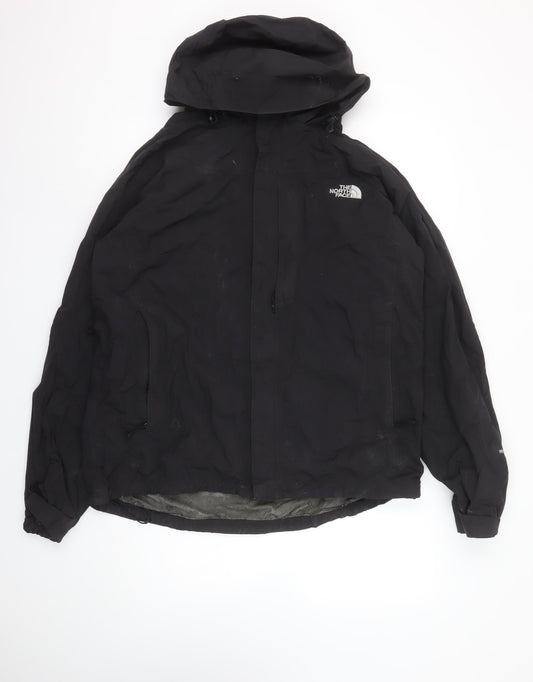 The North Face Men's Black L Waterproof Hooded Rain Jacket
