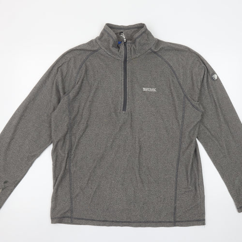 Regatta Men's Grey Fleece 1/2 Zip Pullover Sweatshirt Size L Outdoor