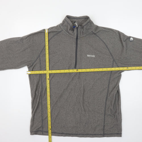 Regatta Men's Grey Fleece 1/2 Zip Pullover Sweatshirt Size L Outdoor