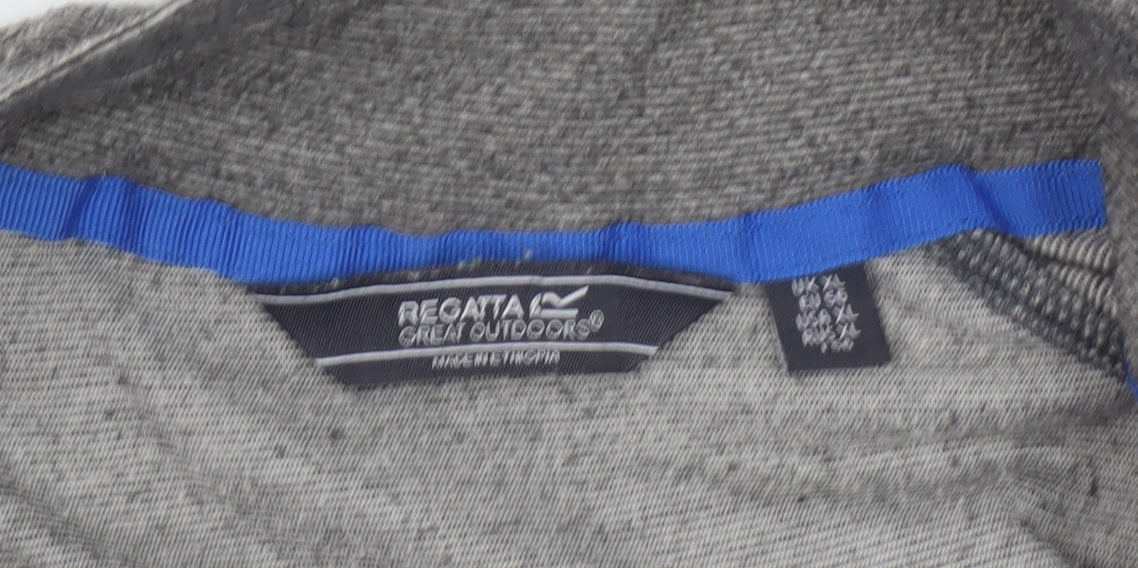 Regatta Men's Grey Fleece 1/2 Zip Pullover Sweatshirt Size L Outdoor